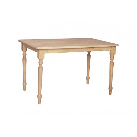 30x48 Turned leg dining table