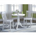 Hampton Pedestal Table in Pure White