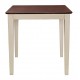 30" Square Top Table with 36" high shaker legs: Almond and Espresso