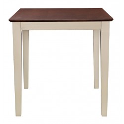 30" Square Top Table with 36" high shaker legs: Almond and Espresso
