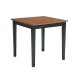 36" Square Top Table: Black and Cherry
