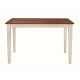 30"x48" Solid Top Dining Table : Almond & Espresso Finish