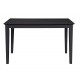 30"x48" Solid Top Dining Table : Black  Finish