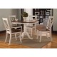 Dining Essentials: 36" Extension Pedestal table and Four Cross Back Chairs