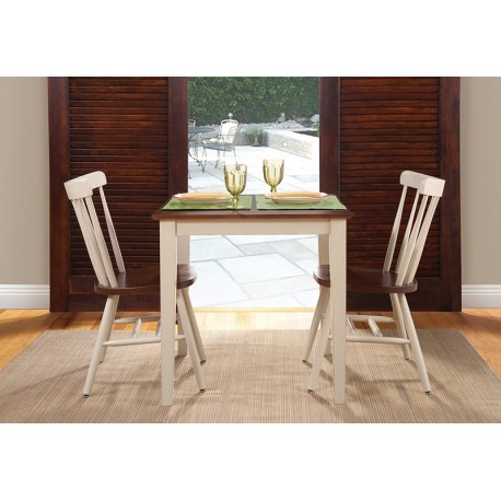 Dining Essentials: 36" Square Top Shaker Table and Two Copenhagen Chairs