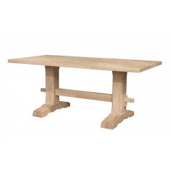Trestle Table with Self Storing Leaf 40x66x84