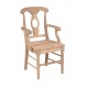 Empire Arm Chair with Wood Seat