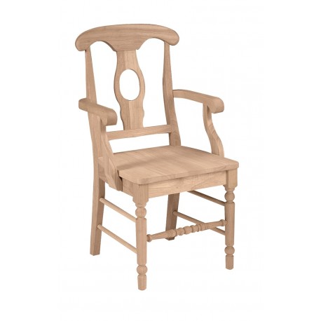 Empire Arm Chair with Wood Seat