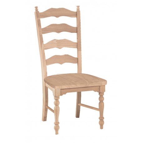 Maine Ladder Back Chair with Wood Seat