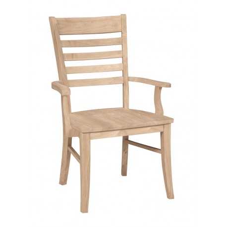 Roma Arm Chair with Wood Seat