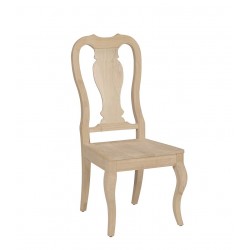 Queen Anne Chair with Wood Seat