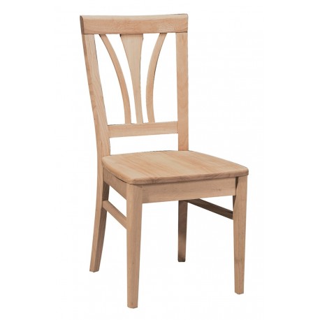 Fanback Chair with wood seat