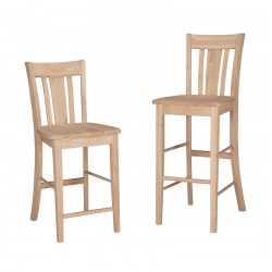 San Remo Stools with Wood Seat