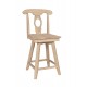 Empire Swivel Stool with Wood Seat