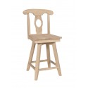 Empire Swivel Stool with Wood Seat