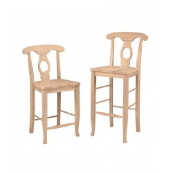Empire Stool with Wood Seat