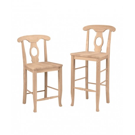 Empire Stool with Wood Seat