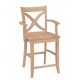 Vineyard Stool with Arm and Wood Seat