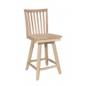 Mission Swivel Stool with Wood Seat