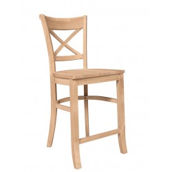 Charlotte Stool with Wood Seat