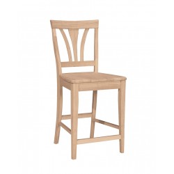 Fanback Stool with wood seat