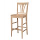 Fanback Stool with wood seat