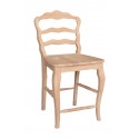 Versaille Ladderback Stool with Wood Seat