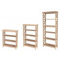 X-Sided Bookcases, 30" Wide and 36",48",72" High