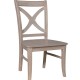 Cosmopolitan Salemo Cross Back Chair : Weathered Gray